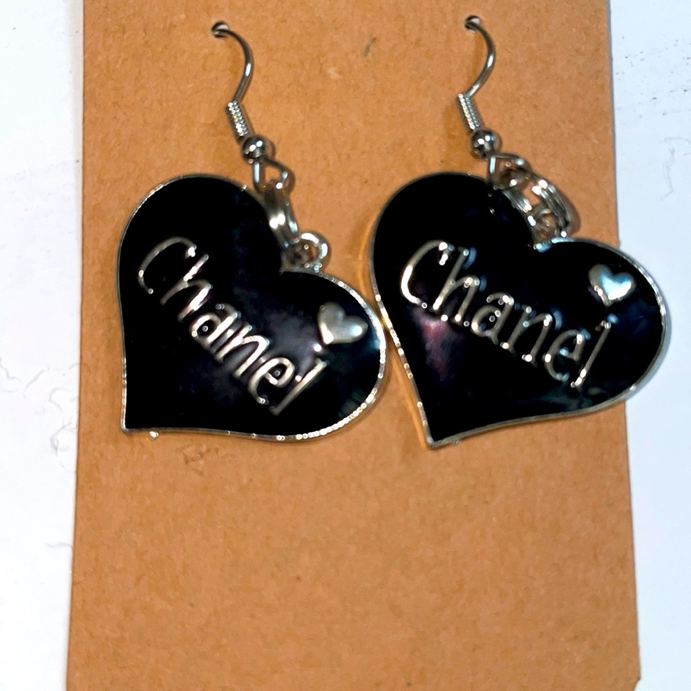 FabulouslyFitted | From the Heart Black Fashion Earrings Collection